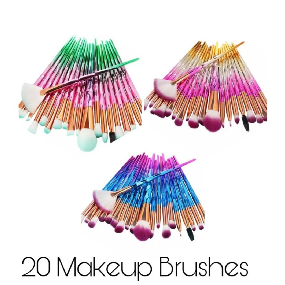 Ombre 20 Piece Makeup Brushes